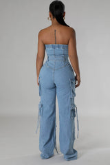 Just My Style Denim Jumpsuit