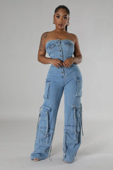 Just My Style Denim Jumpsuit