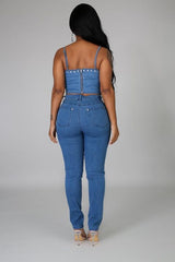 Artsy Feeling 2pc Denim Set