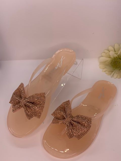 Bow Tie Jelly Sandals in Colors: Clear | Black | Nude