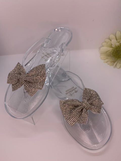 Bow Tie Jelly Sandals in Colors: Clear | Black | Nude
