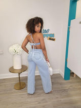 A Spice of Denim Pant Set