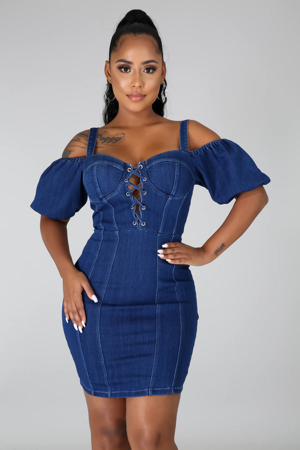 On My Way Denim Dress