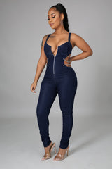 Link Up Denim Jumpsuit