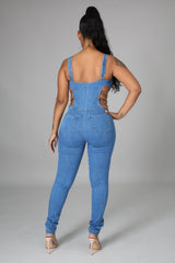 Link Up Denim Jumpsuit